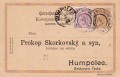 2 Kr. 1900 Antwortkarte  Mischfrankatur 1 H. Münchengrätz